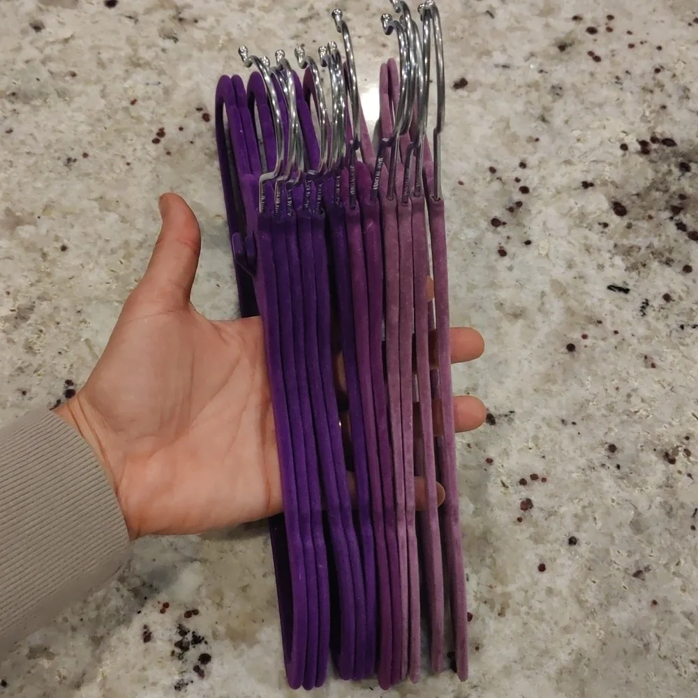 Set Of 23 Non-slip velvet Purple Hue youth/kids Hangers Retro Trendy Y2k Organiz